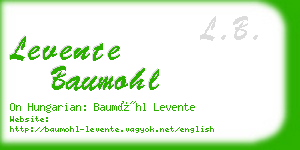 levente baumohl business card